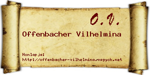 Offenbacher Vilhelmina névjegykártya